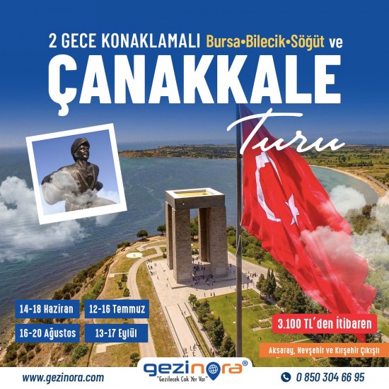 Bursa, Söğüt ve Çanakkale Turu